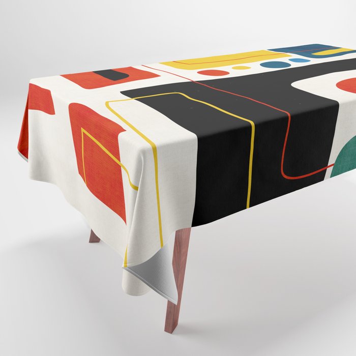 Colorful Bold Abstract Modern Artwork H02 Tablecloth Gallery Image 1