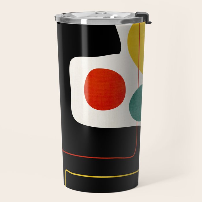Colorful Bold Abstract Modern Artwork H02 Travel Mug Gallery Image 2
