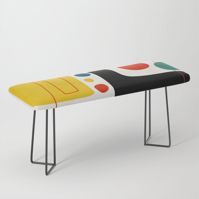 Colorful Bold Abstract Modern Artwork H02 Bench Gallery Image 1