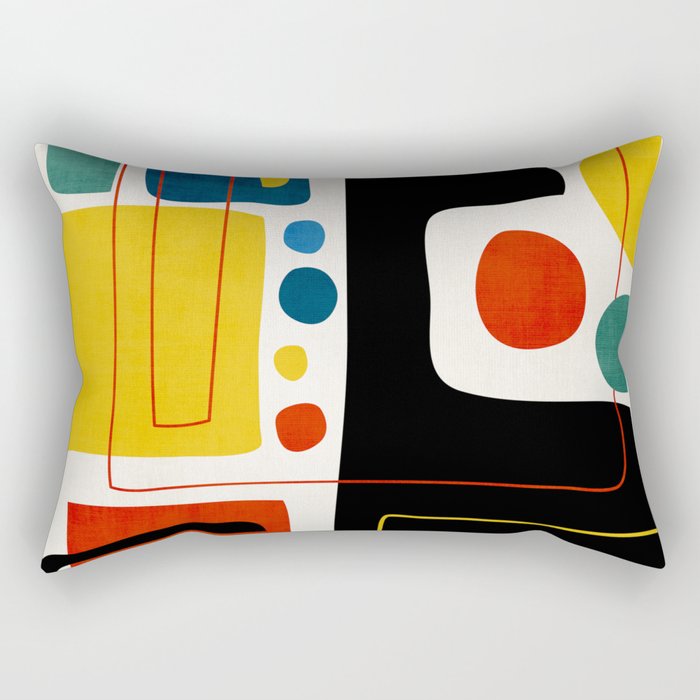 Colorful Bold Abstract Modern Artwork H02 Rectangular Pillow Gallery Image 2