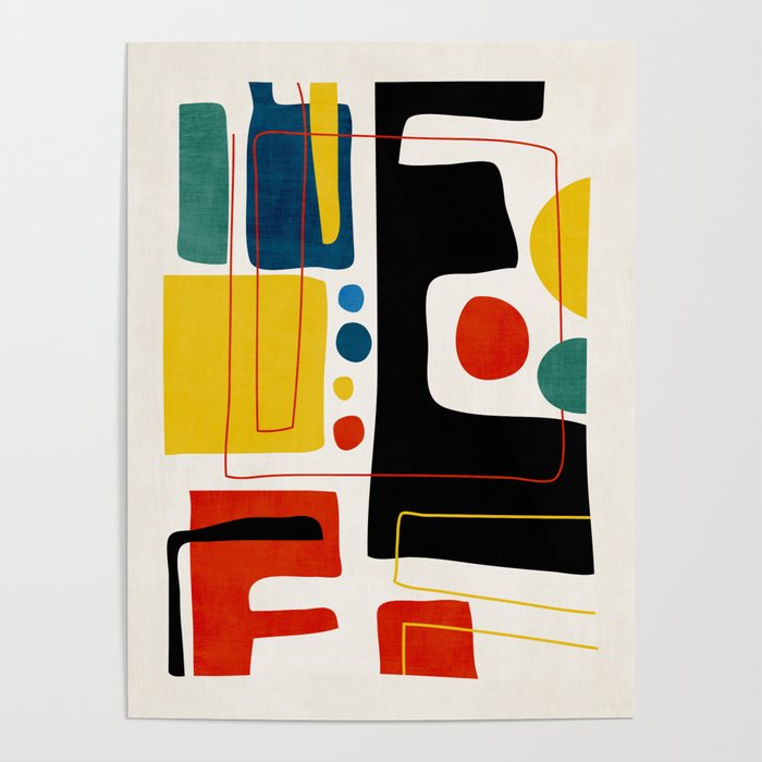 Colorful Bold Abstract Modern Artwork H02 Poster Gallery Image 4