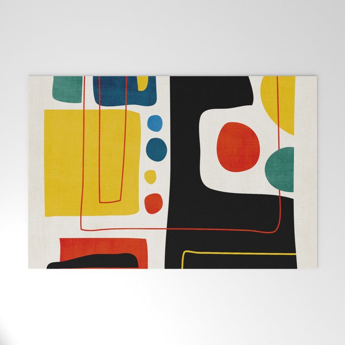 Colorful Bold Abstract Modern Artwork H02 Welcome Mat Gallery Image 1