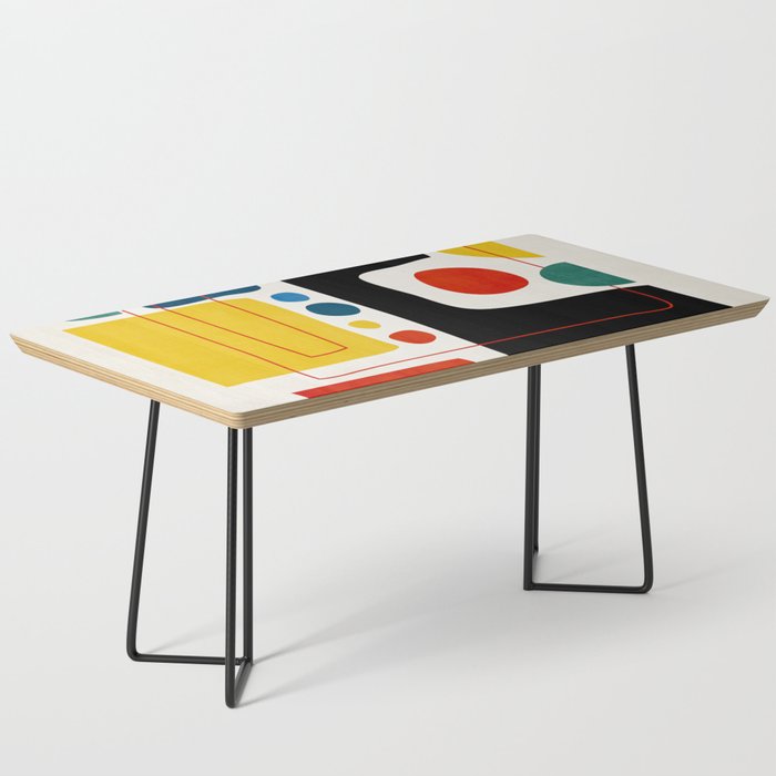Colorful Bold Abstract Modern Artwork H02 Coffee Table Gallery Image 1