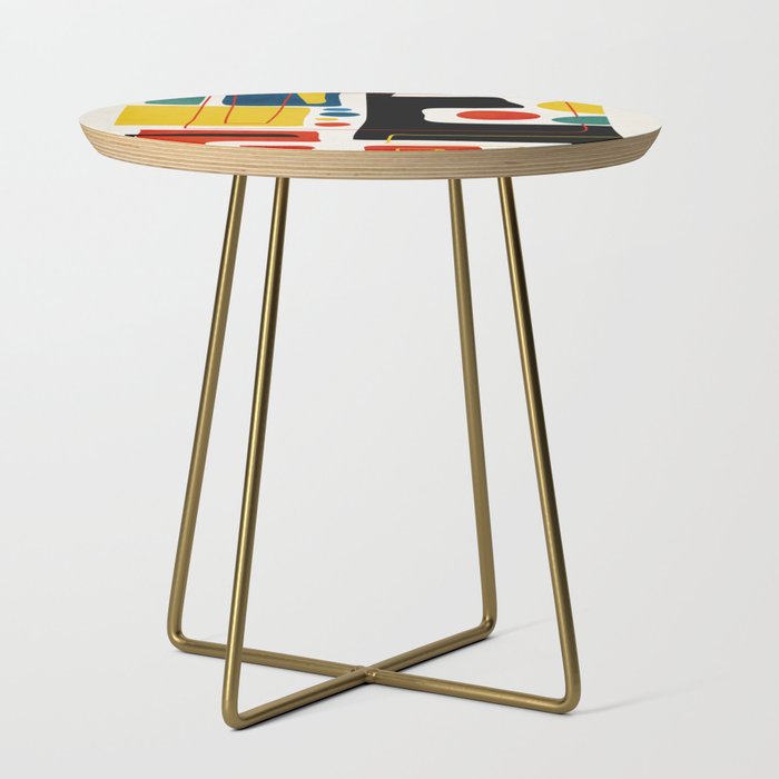 Colorful Bold Abstract Modern Artwork H02 Side Table Gallery Image 1