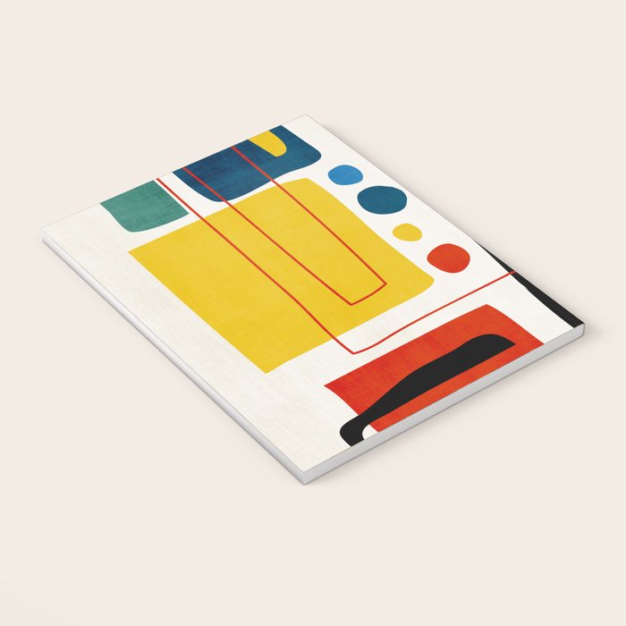 Colorful Bold Abstract Modern Artwork H02 Notebook Gallery Image 3
