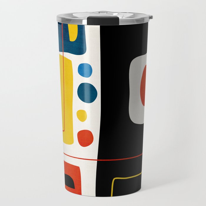 Colorful Bold Abstract Modern Artwork H02 Travel Mug Gallery Image 1