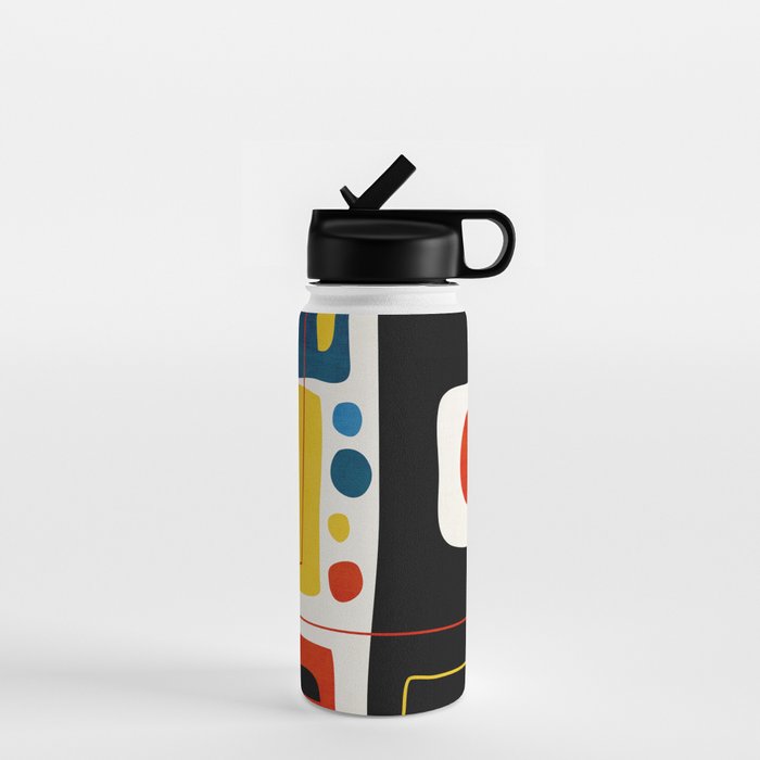 Colorful Bold Abstract Modern Artwork H02 Water Bottle Gallery Image 1