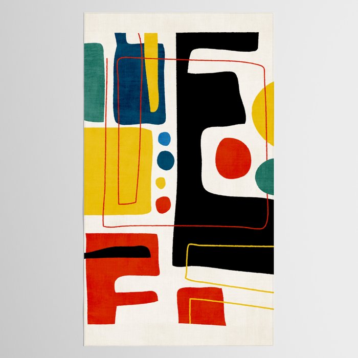 Colorful Bold Abstract Modern Artwork H02 Tablecloth Gallery Image 2