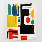 Colorful Bold Abstract Modern Artwork H02 Wall Tapestry Gallery Image 4