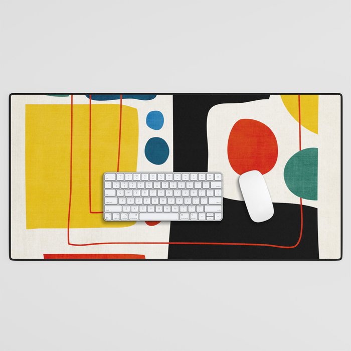 Colorful Bold Abstract Modern Artwork H02 Desk Mat Gallery Image 1