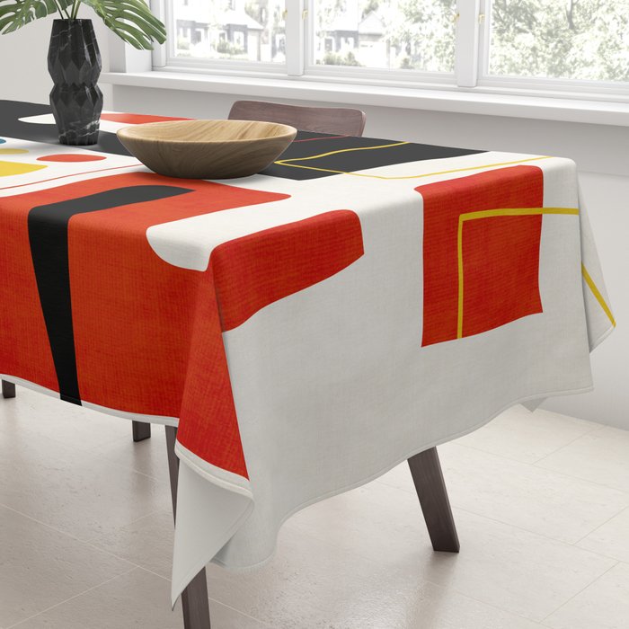 Colorful Bold Abstract Modern Artwork H02 Tablecloth Gallery Image 3