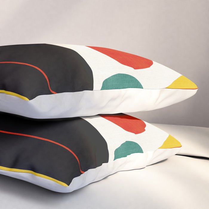 Colorful Bold Abstract Modern Artwork H02 Pillow Sham Gallery Image 3