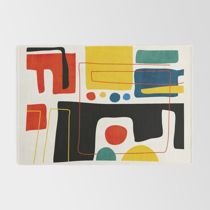 Colorful Bold Abstract Modern Artwork H02 Rug Gallery Image 2