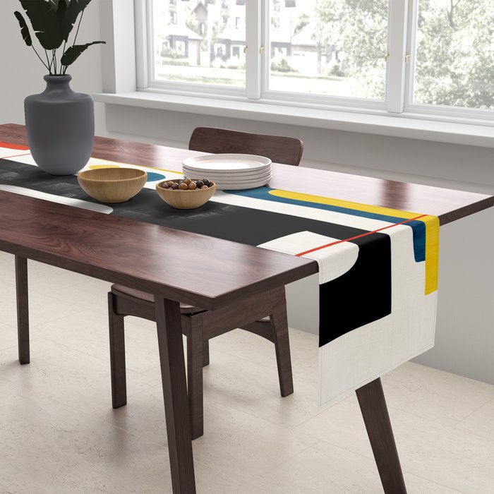Colorful Bold Abstract Modern Artwork H02 Table Runner Gallery Image 2
