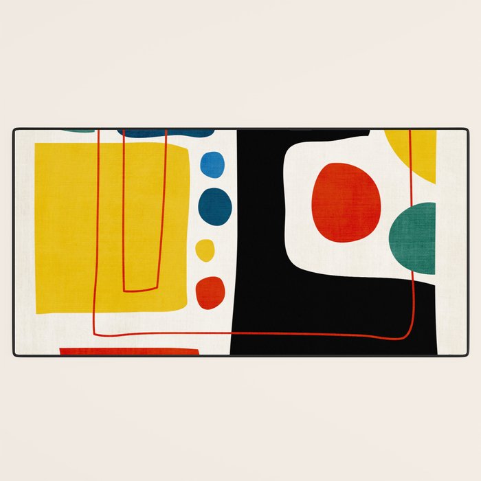 Colorful Bold Abstract Modern Artwork H02 Desk Mat Gallery Image 3