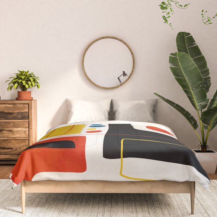 Colorful Bold Abstract Modern Artwork H02 Comforter Gallery Image 3