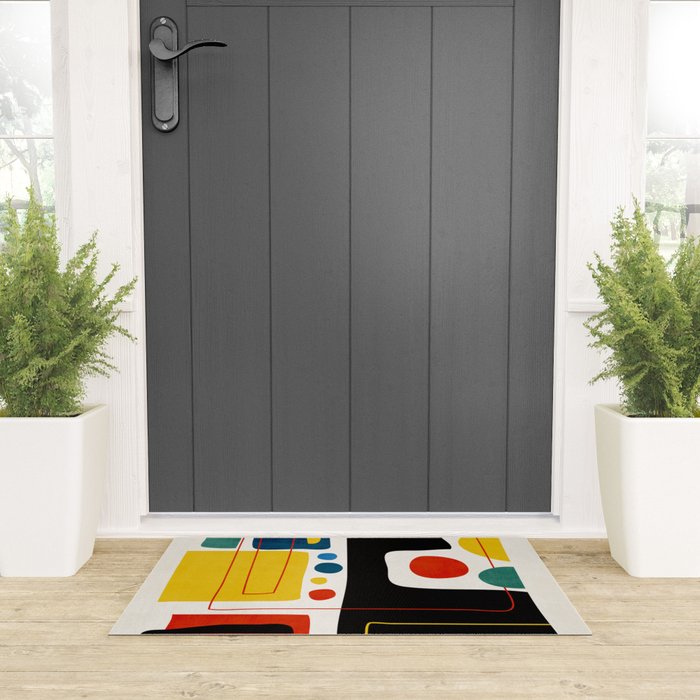 Colorful Bold Abstract Modern Artwork H02 Welcome Mat Gallery Image 3