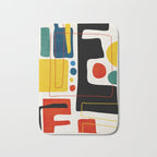 Colorful Bold Abstract Modern Artwork H02 Bath Mat Gallery Image 1