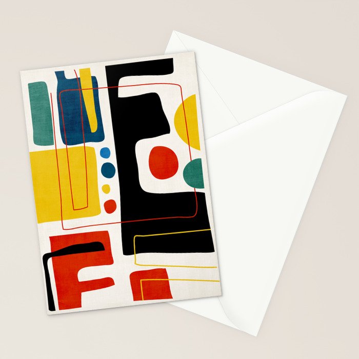 Colorful Bold Abstract Modern Artwork H02 Stationery Card Gallery Image 2