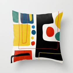 Colorful Bold Abstract Modern Artwork H02 Throw Pillow Gallery Image 6