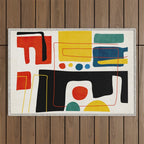 Colorful Bold Abstract Modern Artwork H02 Outdoor Rug Gallery Image 1