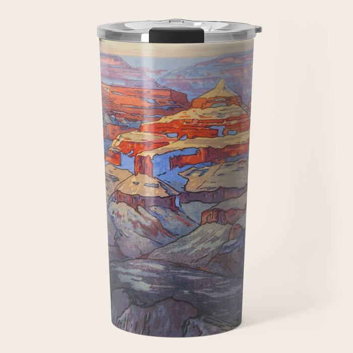 Grand Canyon Vintage Japanese Woodblock Print American Landscape Hiroshi Yoshida Travel Mug Gallery Image 1