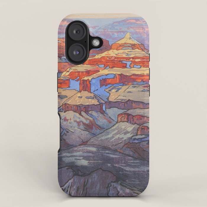 Grand Canyon Vintage Japanese Woodblock Print American Landscape Hiroshi Yoshida iPhone Case Gallery Image 1