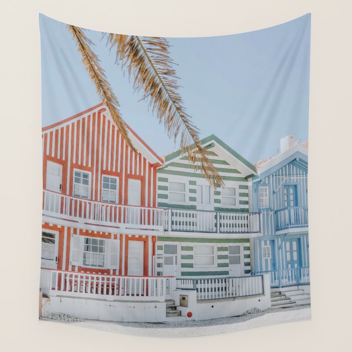 costa nova beach ii  - portugal Wall Tapestry Gallery Image 4