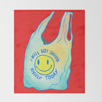 I'm a Plastic Bag Throw Blanket Gallery Image 2
