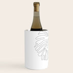 Monstera Leaf Line Drawing Wine Chiller Gallery Image 2