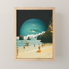 Space Beach Mini Art Print Gallery Image 1