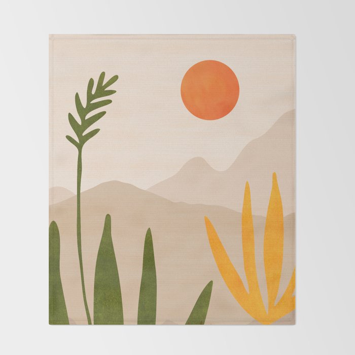 Southwest Sunset Gaze - Colorful Landscape Throw Blanket Gallery Image 2