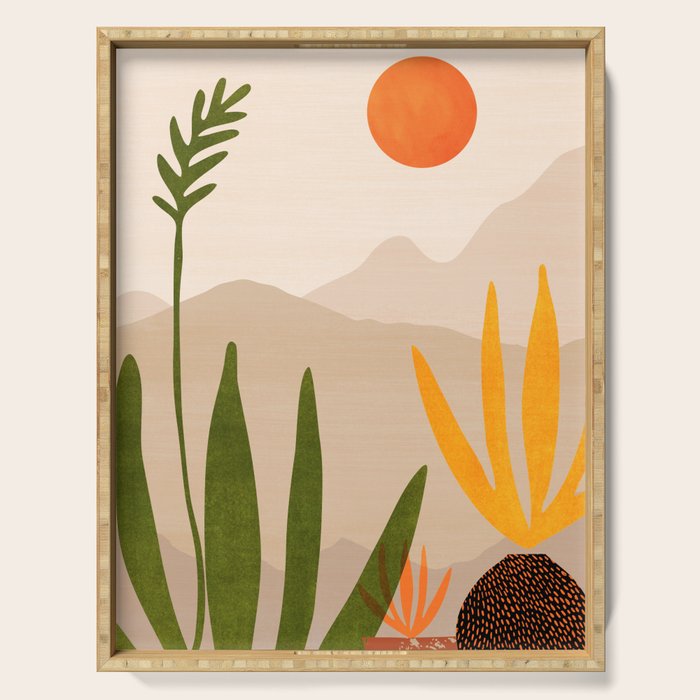 Southwest Sunset Gaze - Colorful Landscape Serving Tray Gallery Image 1