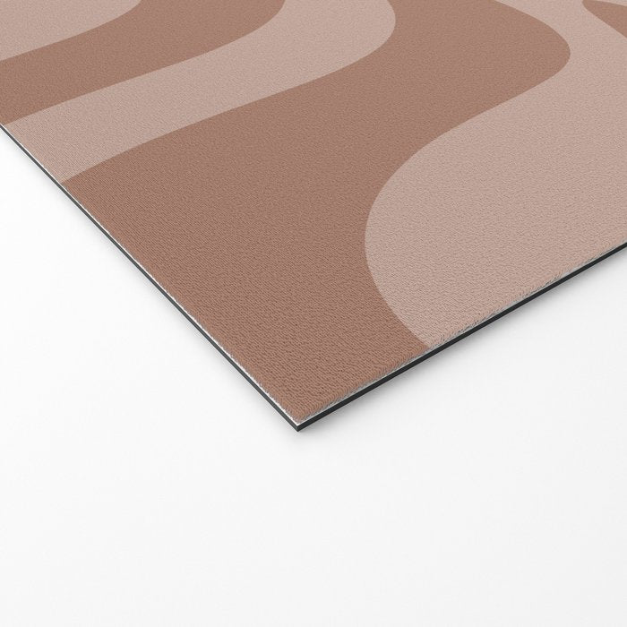 Retro Liquid Swirl Abstract Pattern in Double Mocha Welcome Mat Gallery Image 2