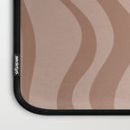 Retro Liquid Swirl Abstract Pattern in Double Mocha Laptop Sleeve Gallery Image 3