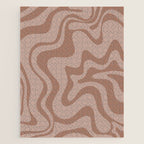 Retro Liquid Swirl Abstract Pattern in Double Mocha Jigsaw Puzzle Gallery Image 1