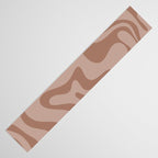 Retro Liquid Swirl Abstract Pattern in Double Mocha Table Runner Gallery Image 3