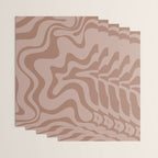 Retro Liquid Swirl Abstract Pattern in Double Mocha Wrapping Paper Gallery Image 3