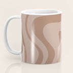 Retro Liquid Swirl Abstract Pattern in Double Mocha Coffee Mug Gallery Image 3