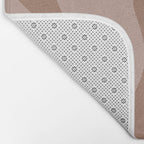 Retro Liquid Swirl Abstract Pattern in Double Mocha Bath Mat Gallery Image 2