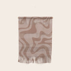 Retro Liquid Swirl Abstract Pattern in Double Mocha Wall Hanging Gallery Image 1