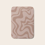 Retro Liquid Swirl Abstract Pattern in Double Mocha Bath Mat Gallery Image 1