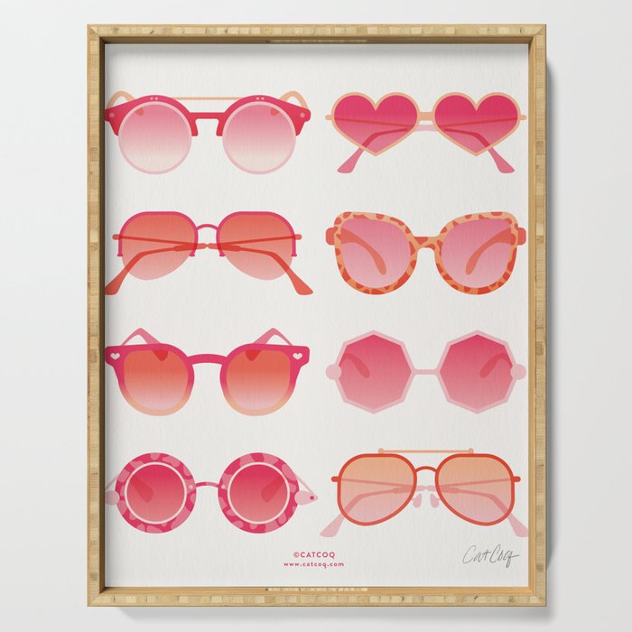 Sunglasses Collection - Pink OmbrÃ© Palette Serving Tray Gallery Image 1