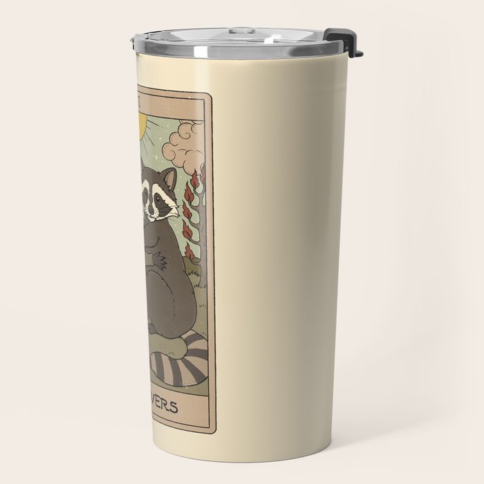 The Lovers - Raccoons Tarot Travel Mug Gallery Image 2