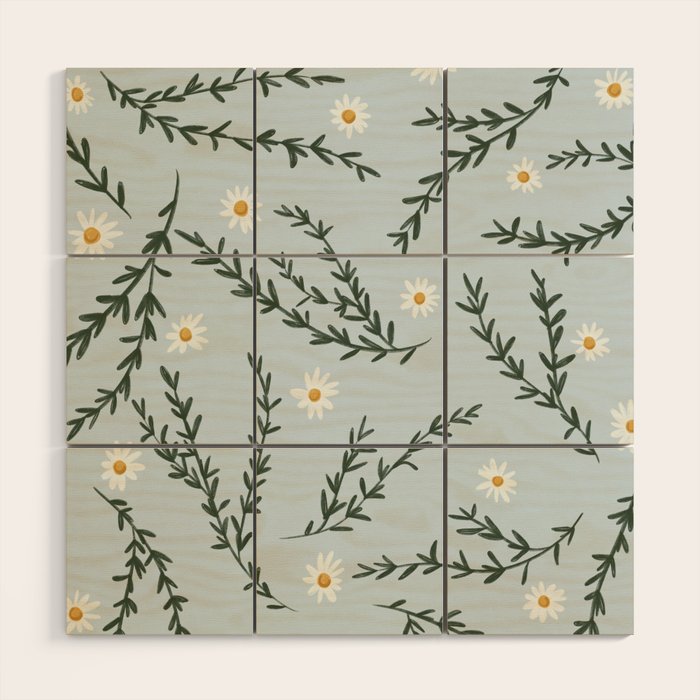 Chamomile and Rosemary  Wood Wall Art Gallery Image 1