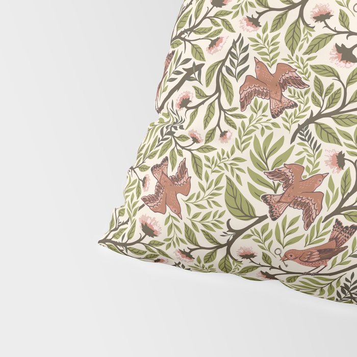 Secret Garden Spring Birds Pillow Sham Gallery Image 4