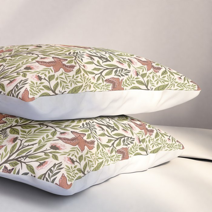 Secret Garden Spring Birds Pillow Sham Gallery Image 3