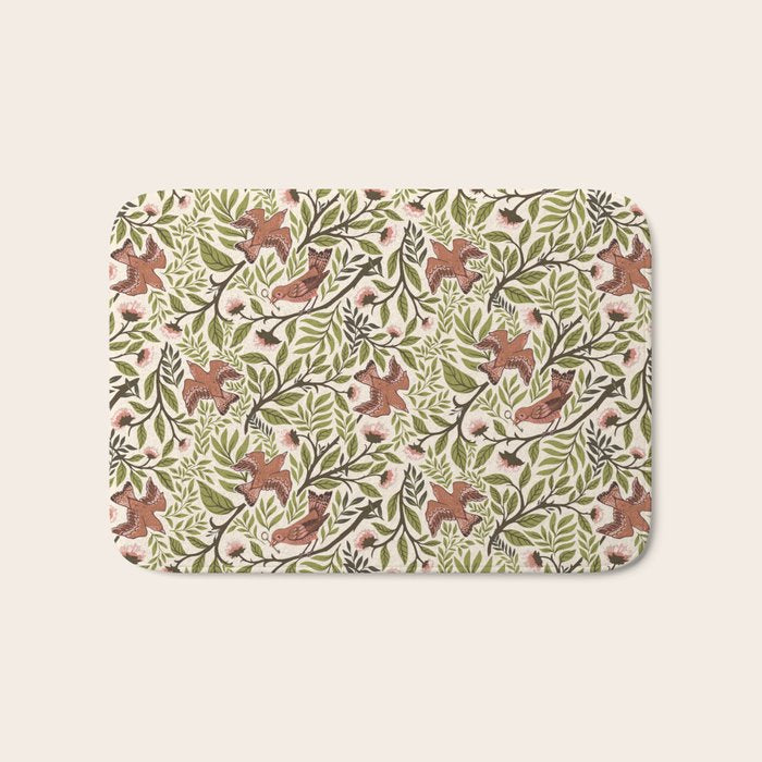 Secret Garden Spring Birds Bath Mat Gallery Image 1