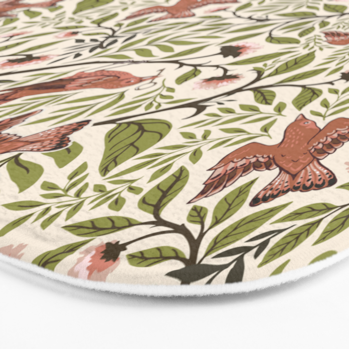 Secret Garden Spring Birds Bath Mat Gallery Image 3