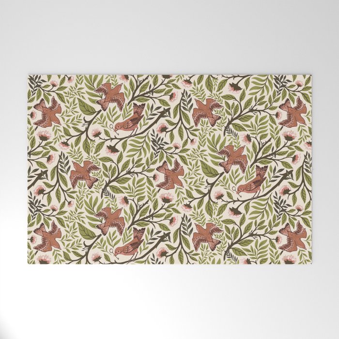 Secret Garden Spring Birds Welcome Mat Gallery Image 1